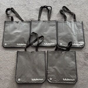 set of lululemon athletica reusable Tote Bags
